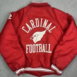 Vintage‎ Cardinal Football High School Jacket Red Coat Minnesota Sz Medium